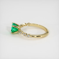 0.73 Ct. Emerald Ring, 18K Yellow Gold 4