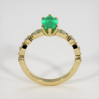 1.00 Ct. Emerald Ring, 18K Yellow Gold 3