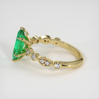 1.00 Ct. Emerald Ring, 18K Yellow Gold 4