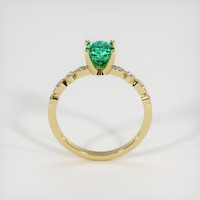 0.87 Ct. Emerald Ring, 18K Yellow Gold 3