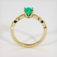 0.76 Ct. Emerald Ring, 18K Yellow Gold 3