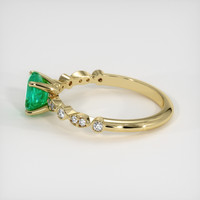 0.76 Ct. Emerald Ring, 18K Yellow Gold 4