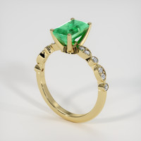 1.64 Ct. Emerald Ring, 18K Yellow Gold 2