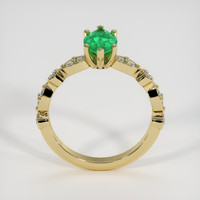 0.91 Ct. Emerald Ring, 18K Yellow Gold 3