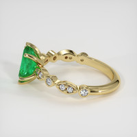 0.91 Ct. Emerald Ring, 18K Yellow Gold 4