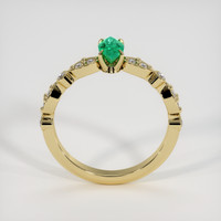 0.50 Ct. Emerald Ring, 18K Yellow Gold 3