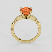 3.31 Ct. Orange Spessartite Garnet Ring, 18K Yellow Gold 3