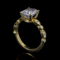 2.00 Ct. Gemstone Ring, 18K Yellow Gold 2