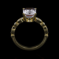 2.00 Ct. Gemstone Ring, 18K Yellow Gold 3