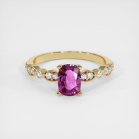 1.00 Ct. Sapphire Ring, 18K Yellow Gold 1