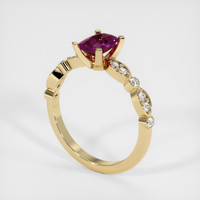 1.00 Ct. Sapphire Ring, 18K Yellow Gold 2