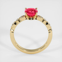 1.21 Ct. Padparadscha Sapphire Ring, 18K Yellow Gold 3