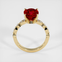 4.17 Ct. Ruby Ring, 18K Yellow Gold 3