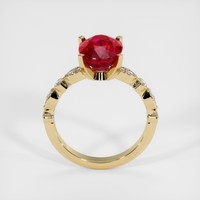 4.09 Ct. Ruby Ring, 18K Yellow Gold 3