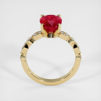 3.17 Ct. Ruby Ring, 18K Yellow Gold 3