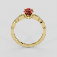 1.52 Ct. Padparadscha Sapphire Ring, 18K Yellow Gold 3