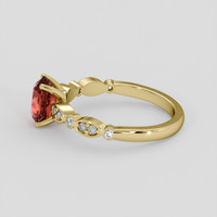 1.52 Ct. Padparadscha Sapphire Ring, 18K Yellow Gold 4