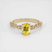 1.09 Ct. Sapphire Ring, 18K Yellow Gold 1