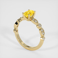 1.09 Ct. Sapphire Ring, 18K Yellow Gold 2