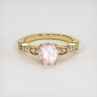 2.03 Ct. Pink Sapphire Ring, 18K Yellow Gold 1
