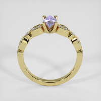 0.67 Ct. Pinkish Purple Sapphire Ring, 18K Yellow Gold 3