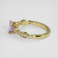 0.67 Ct. Pinkish Purple Sapphire Ring, 18K Yellow Gold 4