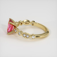 1.29 Ct. Padparadscha Sapphire Ring, 18K Yellow Gold 4