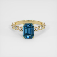 2.93 Ct. Sapphire Ring, 18K Yellow Gold 1