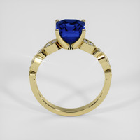 4.23 Ct. Blue Sapphire Ring, 18K Yellow Gold 3