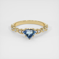 0.64 Ct. Sapphire Ring, 18K Yellow Gold 1