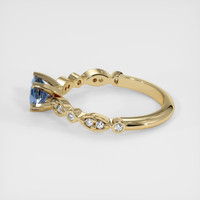 0.64 Ct. Sapphire Ring, 18K Yellow Gold 4