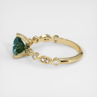 1.72 Ct. Bluish Green Sapphire Ring, 18K Yellow Gold 4