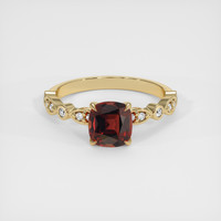 2.01 Ct. Reddish Orange Sapphire Ring, 18K Yellow Gold 1