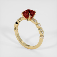 2.01 Ct. Reddish Orange Sapphire Ring, 18K Yellow Gold 2