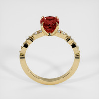 2.01 Ct. Reddish Orange Sapphire Ring, 18K Yellow Gold 3