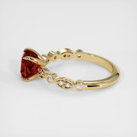 2.01 Ct. Reddish Orange Sapphire Ring, 18K Yellow Gold 4