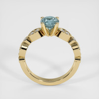 1.11 Ct. Bluish Green Sapphire Ring, 18K Yellow Gold 3