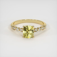 1.49 Ct. Yellow Sapphire Ring, 18K Yellow Gold 1