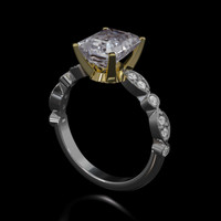 2.00 Ct. Gemstone Ring, 14K Yellow & White 2