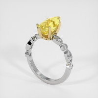 3.96 Ct. Yellow Sapphire Ring, 14K Yellow & White 2