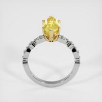 3.96 Ct. Yellow Sapphire Ring, 14K Yellow & White 3