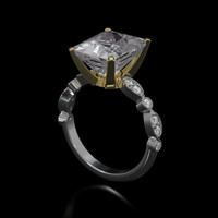 4.74 Ct. Gemstone Ring, 18K Yellow & White 2