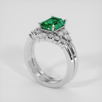 1.91 Ct. Emerald Ring, Platinum 950 2
