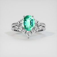 1.23 Ct. Emerald Ring, Platinum 950 1