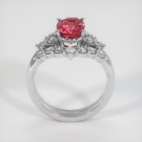 2.91 Ct. Reddish Pink Sapphire Ring, Platinum 950 3