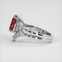 2.91 Ct. Reddish Pink Sapphire Ring, Platinum 950 4