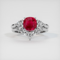 2.05 Ct. Ruby Ring, Platinum 950 1