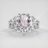 2.06 Ct. Pink Sapphire Ring, Platinum 950 1