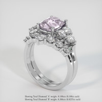 2.06 Ct. Pink Sapphire Ring, Platinum 950 2
