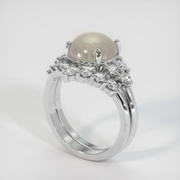 6.00 Ct. Grey Sapphire Ring, Platinum 950 2